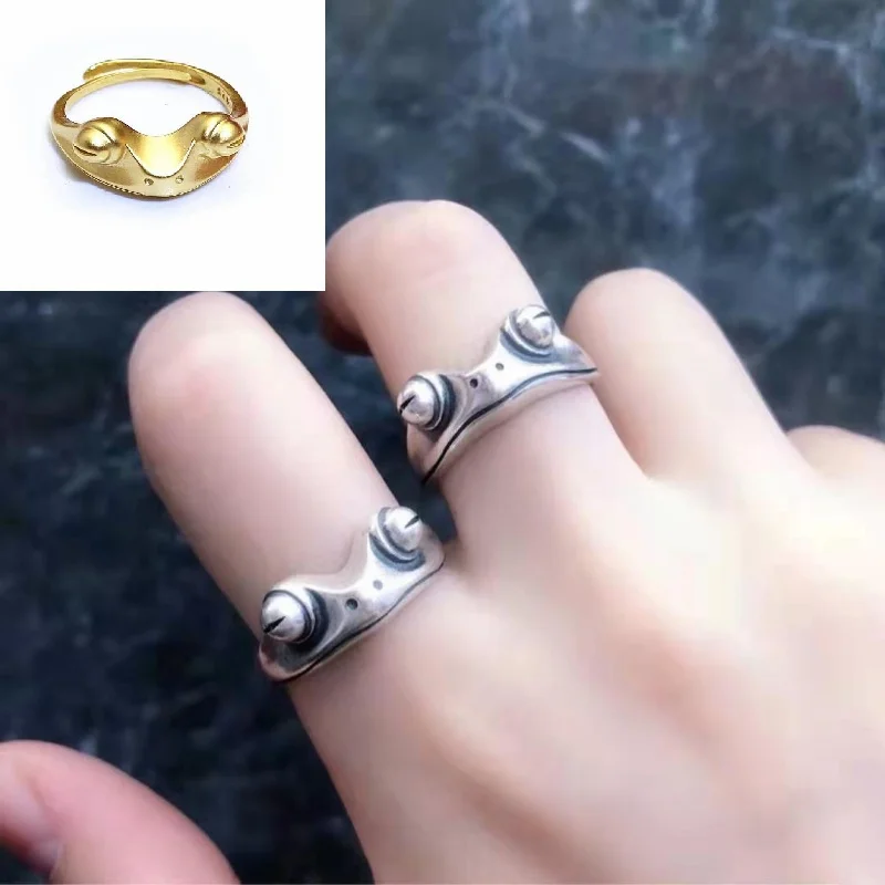 New Retro Big Eyes Frog Women's Ring Fashion Metal Opening Adjustable Animal Ring Accessories Party Jewelry Two Colors
New Retro Big Eyes Frog Women's Ring Fashion Metal Opening Adjustable Animal Ring Accessories Party Jewelry Two Colors
