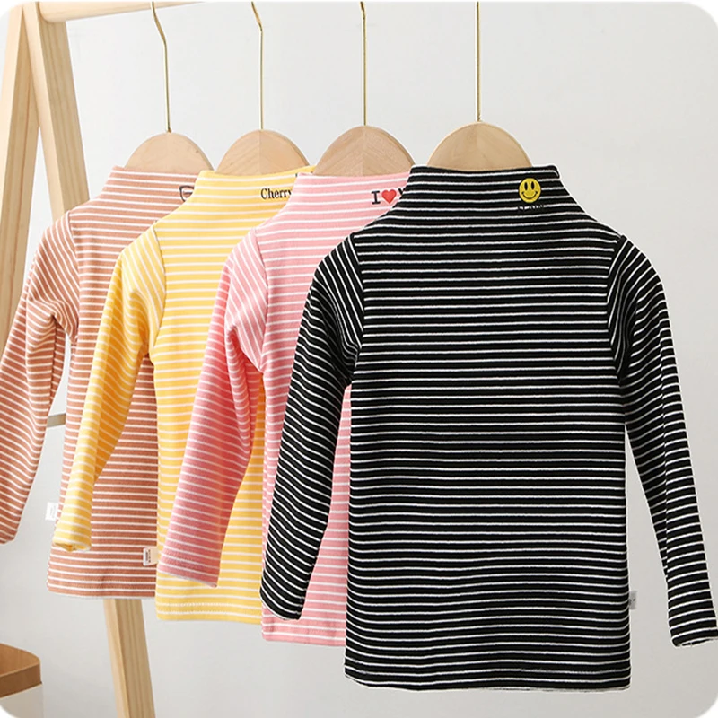 EuerDoDo Autumn Winter T-shirt For Girls Boys Warm High Collar Kids Clothes Striped Tshirt Tops Casual Shirt 2021 New
EuerDoDo Autumn Winter T-shirt For Girls Boys Warm High Collar Kids Clothes Striped Tshirt Tops Casual Shirt 2021 New