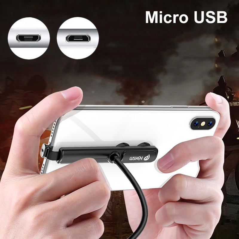 Микро USB кабель WSKEN провод для быстрой зарядки Samsung S7 S6 S5 Xiaomi Huawei Android Mobile OPPO VIVO Phone