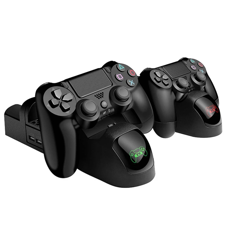 PS4/Slim/Pro Dual Controller Charger Console Cooling Stand Charging Station LED
PS4/Slim/Pro Dual Controller Charger Console Cooling Stand Charging Station LED