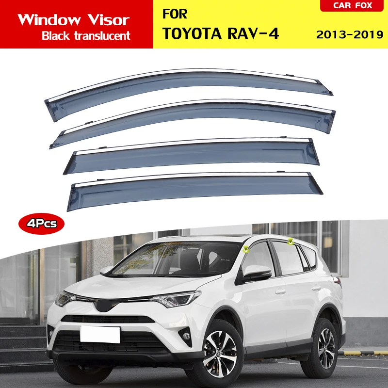 For Toyota RAV4 Plastic Window Visor Vent Shades Sun Rain Deflector Guard For RAV-4 window rain eyebrow visor 4PCS/SET 2013-2019
For Toyota RAV4 Plastic Window Visor Vent Shades Sun Rain Deflector Guard For RAV-4 window rain eyebrow visor 4PCS/SET 2013-2019
