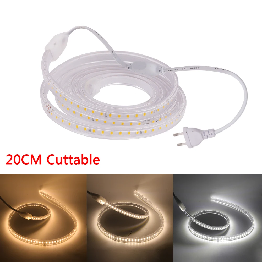 LED Strip 220V SMD2835 Soft Rope Lights Waterproof IP67 120LEDs/M Flexible LED lamp 2835 Ribbon Diode 20CM Cuttable luces led
LED Strip 220V SMD2835 Soft Rope Lights Waterproof IP67 120LEDs/M Flexible LED lamp 2835 Ribbon Diode 20CM Cuttable luces led