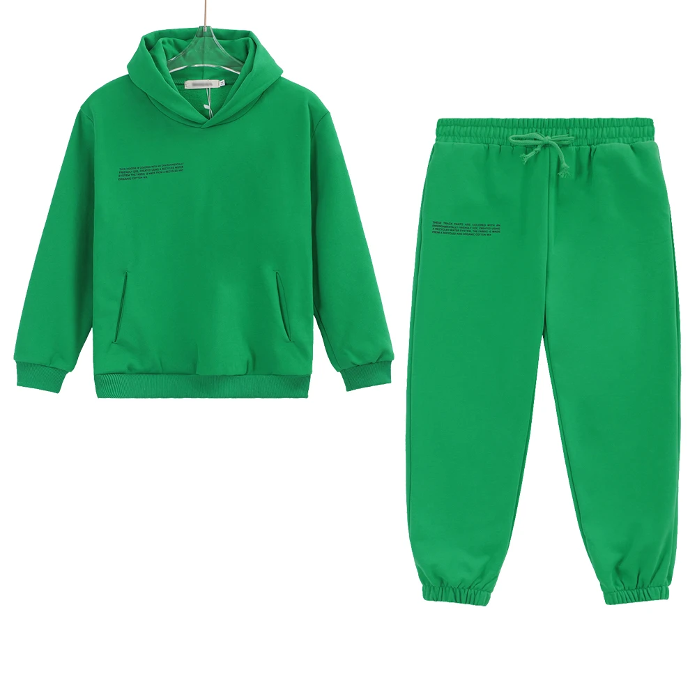 Kids Hooded Sweatshirts Two Pieces Sets Solid Baby Hoodies Track Pant Children Clothing 100% Cotton Warm Autumn Winter
Kids Hooded Sweatshirts Two Pieces Sets Solid Baby Hoodies Track Pant Children Clothing 100% Cotton Warm Autumn Winter