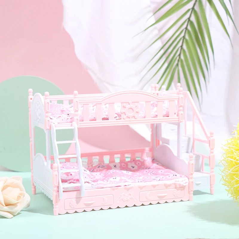 1 Set Dollhouse Miniature Simulation European Princess Pink Double Bed Bunk Bed With Bed Sheet Pillow Doll Furniture Toys
1 Set Dollhouse Miniature Simulation European Princess Pink Double Bed Bunk Bed With Bed Sheet Pillow Doll Furniture Toys