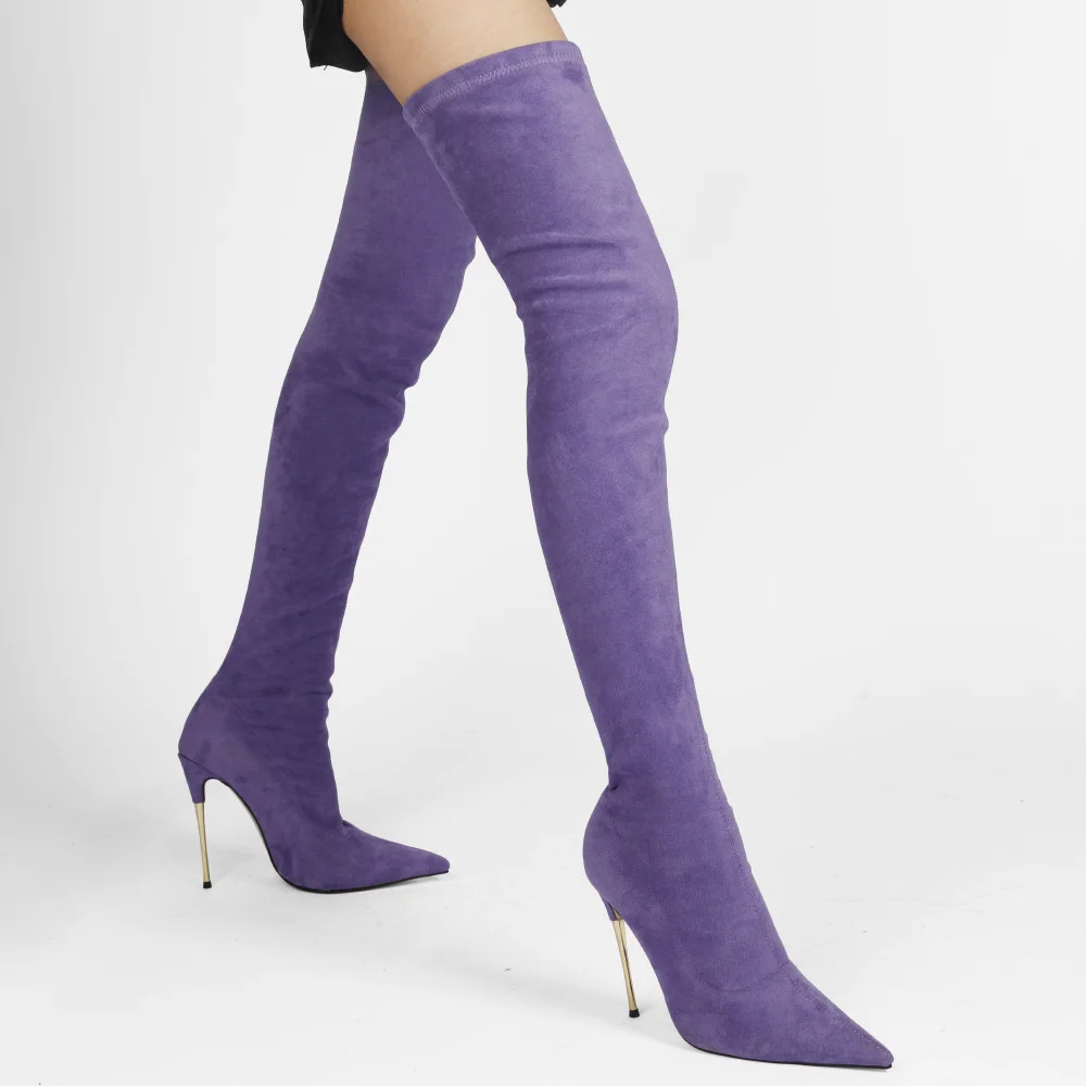 Sexy Over The Knee High Boots Woman Flock Leather Thick High Heels Women Boots Winter Purple Apricot Red Blue Orange Party Shoes
Sexy Over The Knee High Boots Woman Flock Leather Thick High Heels Women Boots Winter Purple Apricot Red Blue Orange Party Shoes
