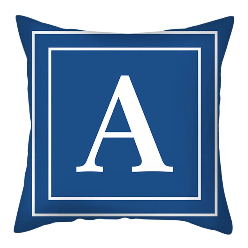 Wholesale Blue Letter Cushion Cover 45*45cm Cute Sofa Pillowcase for Home Decoration Cushions 26 Alphabet Throw Pillows Covers
Wholesale Blue Letter Cushion Cover 45*45cm Cute Sofa Pillowcase for Home Decoration Cushions 26 Alphabet Throw Pillows Covers