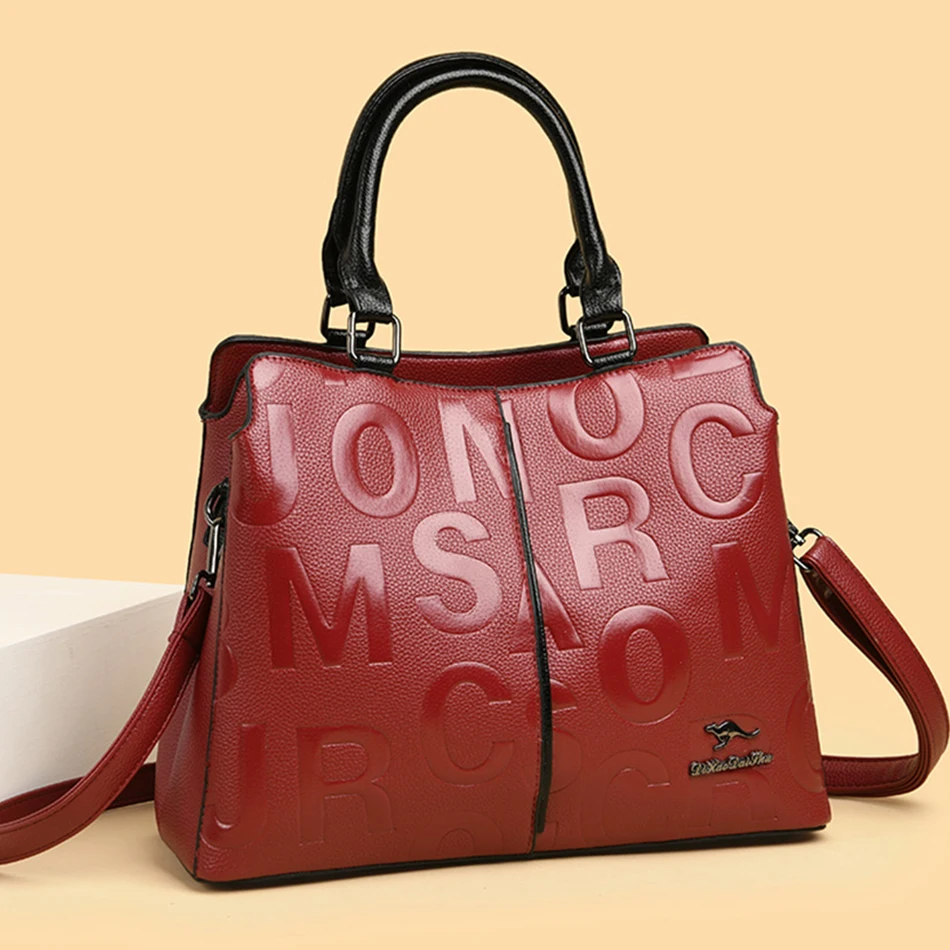 Fashion Letter Tote Bags High Quality Leather Shoulder Bags for Women Large Capacity Lady Crossbody Bag Brand Designer Handbags
Fashion Letter Tote Bags High Quality Leather Shoulder Bags for Women Large Capacity Lady Crossbody Bag Brand Designer Handbags