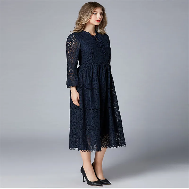 Women 2020 Autumn Plus Size Dress Elegant Vestidos Solid Puff Sleeve V-Neck Ladies Lace Dress Mesh evening dresses
Women 2020 Autumn Plus Size Dress Elegant Vestidos Solid Puff Sleeve V-Neck Ladies Lace Dress Mesh evening dresses