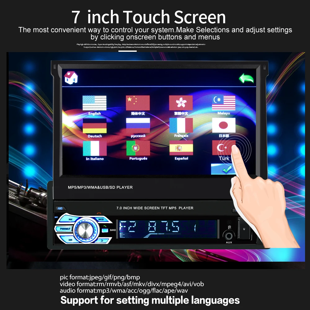 2 Din Car Video MP5 Multimedia Player Autoradio 9601G FM Radio Receiver With Retractable Screen Contains GPS
2 Din Car Video MP5 Multimedia Player Autoradio 9601G FM Radio Receiver With Retractable Screen Contains GPS