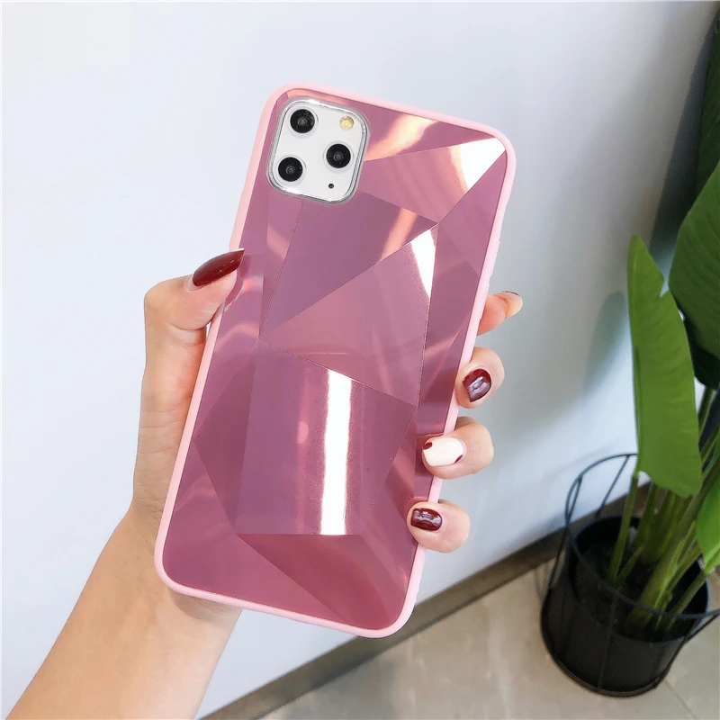 Модный зеркальный 3D Алмазный чехол для iPhone 11 8 7 6 6s Plus 8plus 7plus мягкий силиконовый XR X