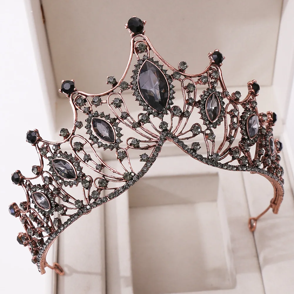 Purple Crystal Wedding Crown Headband Bridal Tiaras for Queen Party Pageant Black Headdress Bride Hair Jewelry Head Ornaments 
Purple Crystal Wedding Crown Headband Bridal Tiaras for Queen Party Pageant Black Headdress Bride Hair Jewelry Head Ornaments