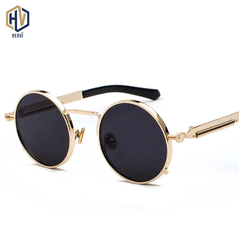 HERVI New Fashion Retro Steampunk Round Metal Sunglasses for Men and Women Double Spring Leg Colorful Eyewear UV400
HERVI New Fashion Retro Steampunk Round Metal Sunglasses for Men and Women Double Spring Leg Colorful Eyewear UV400