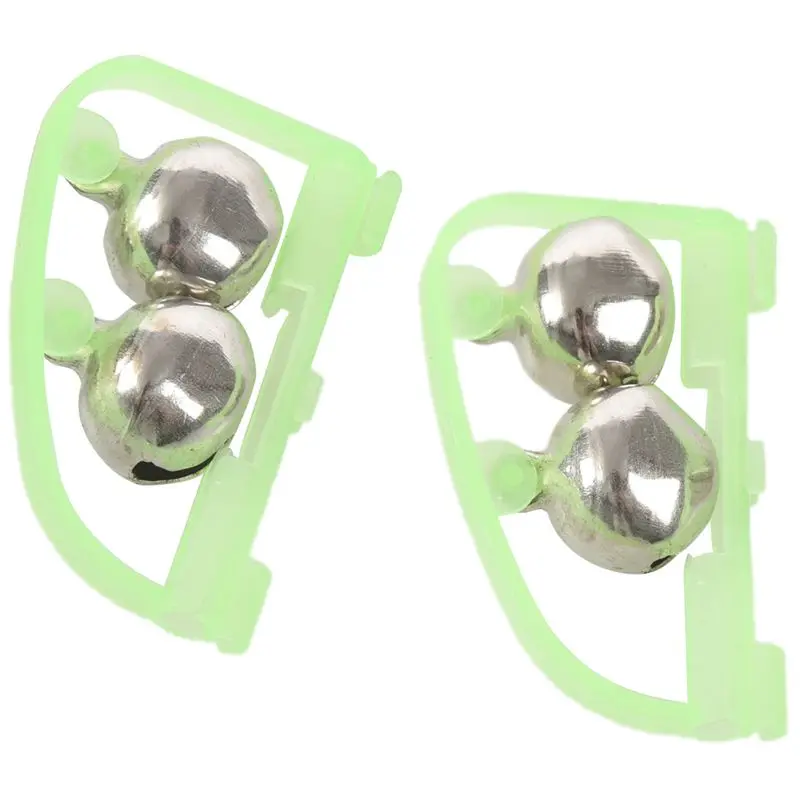 5 Pcs Double Bell Fish Pole Rod Fishing Light Alarm Bells Green | Спорт и развлечения
