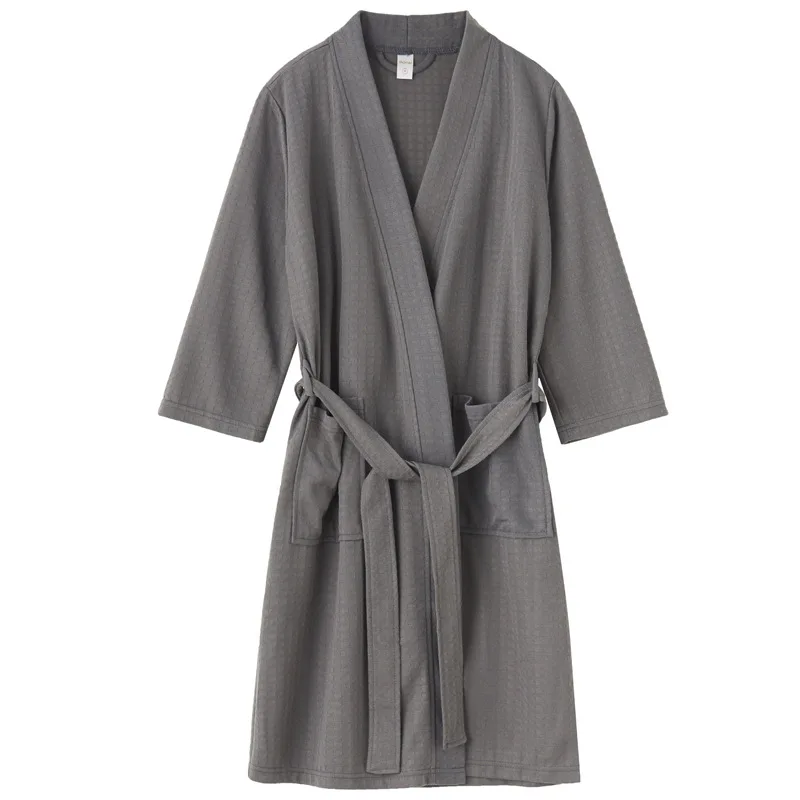 Spring Autumn Waffle Sleepwear Bathrobe Couple Robe Kimono Gown Loose Casual Women Nightgown Nightwear Solid Home Dress Lingerie
Spring Autumn Waffle Sleepwear Bathrobe Couple Robe Kimono Gown Loose Casual Women Nightgown Nightwear Solid Home Dress Lingerie