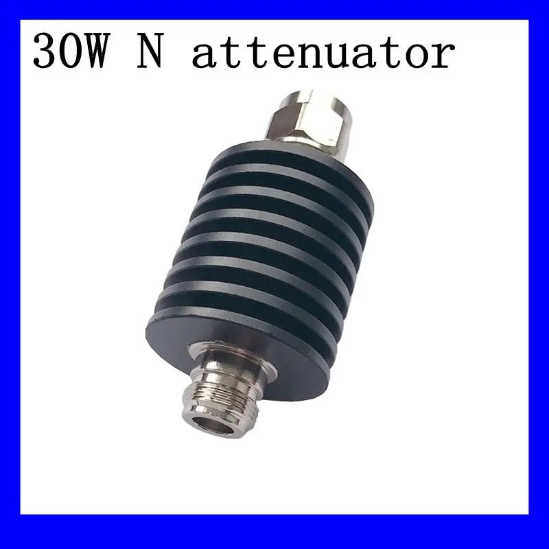 

30W N Type Attenuator DC-3Ghz/4Ghz 1/2/3/5/6/10/15/20/30/40/50db N Male Plug to Female Jack RF coaxial Power Connector 50 Ohm