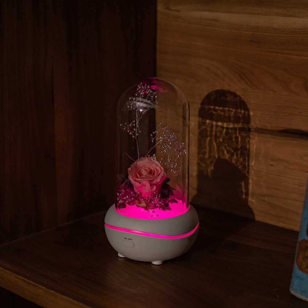 Wireless rechargeable aromatherapy flower diffuser air aromatherapy diffuser essential oil ultrasonic sprayer 7 color light mute
Wireless rechargeable aromatherapy flower diffuser air aromatherapy diffuser essential oil ultrasonic sprayer 7 color light mute