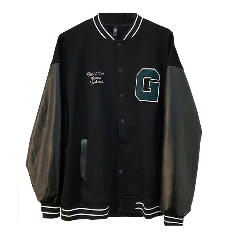 Baseball Bomber Students Jacket Men Black Letter Embroidery College style Loose Couples Top Harajuku Plus Size Streetwear Jacket
Baseball Bomber Students Jacket Men Black Letter Embroidery College style Loose Couples Top Harajuku Plus Size Streetwear Jacket