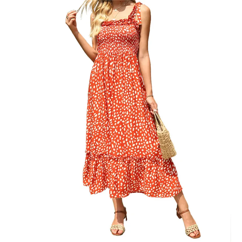 Women 's Sleeveless Floral Print Strappy Maxi Dress Summer Ladies Boho Long Sling Dress Casual Loose Sundress For Daily Wear
Women 's Sleeveless Floral Print Strappy Maxi Dress Summer Ladies Boho Long Sling Dress Casual Loose Sundress For Daily Wear