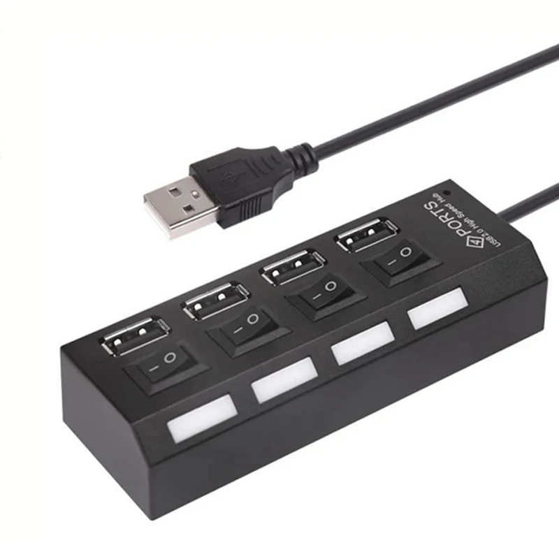 4 Порты и разъёмы USB концентратор светодиодный с вкл/выключения разветвитель