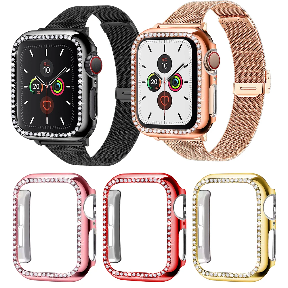 Чехол для часов, женский, со стразами, для Apple Watch 6, 5, 4, SE, 40 мм, 44 мм, тонкий, для IWatch 123, 38 мм, 42 мм 
Чехол для часов, женский, со стразами, для Apple Watch 6, 5, 4, SE, 40 мм, 44 мм, тонкий, для IWatch 123, 38 мм, 42 мм