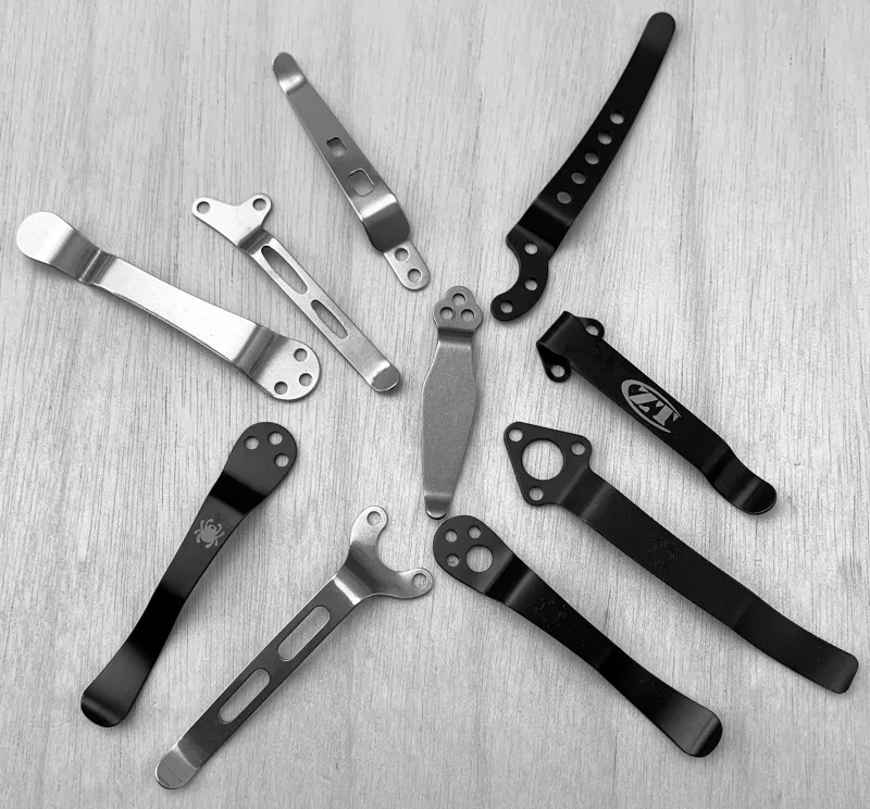 11 Sizes Stainless Steel Back Clip For DIY Folding Pocket Knife Tool DIY Accessories Folding Knife Back Clip Holder
11 Sizes Stainless Steel Back Clip For DIY Folding Pocket Knife Tool DIY Accessories Folding Knife Back Clip Holder