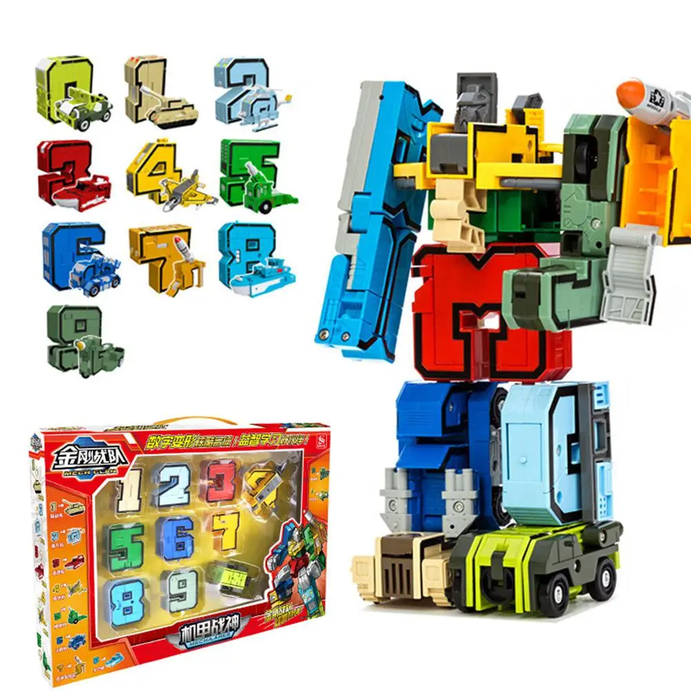 Assembling Educational Blocks Action Figure Number 0-9 Transformation Robot Toy Stacking Blocks for Children Kids Gifts
Assembling Educational Blocks Action Figure Number 0-9 Transformation Robot Toy Stacking Blocks for Children Kids Gifts