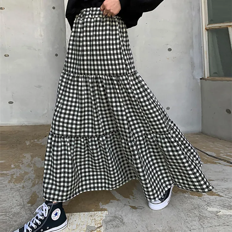 SuperAen Autumn/Winter 2021 Fashion Leather Cake Plaid A Line Ruffles Casual Skirts Women
SuperAen Autumn/Winter 2021 Fashion Leather Cake Plaid A Line Ruffles Casual Skirts Women