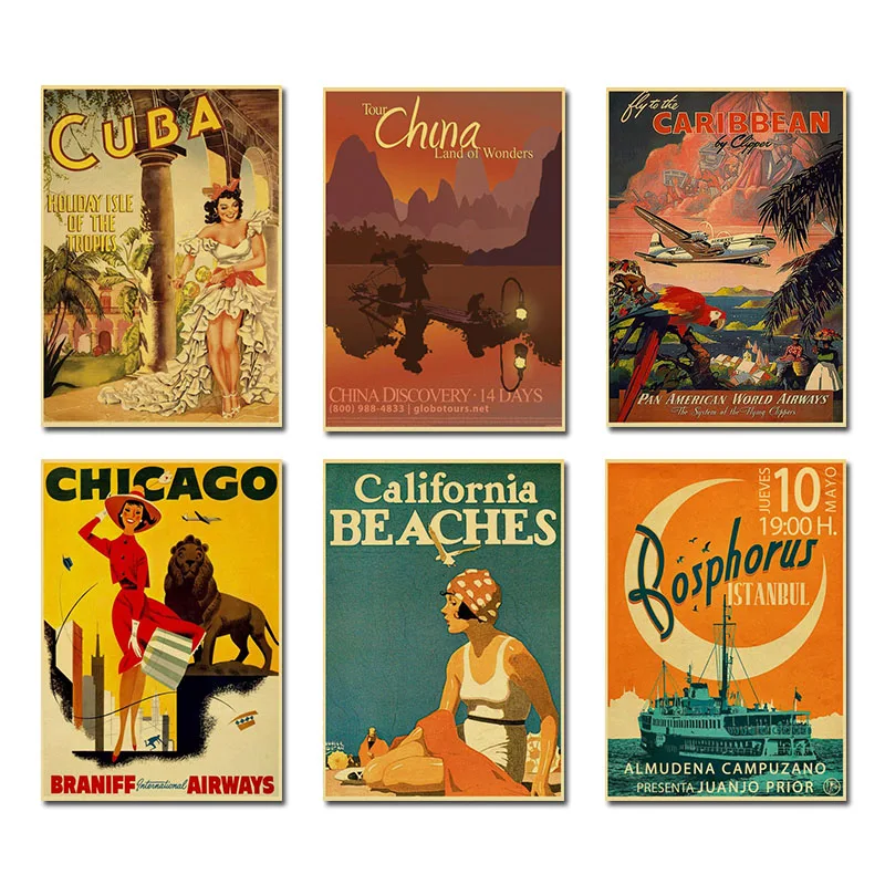 Travel HOLLYWOOD/CUBA Retro Poster Canvas Painting Mural Bar Living Room Home Decoration
Travel HOLLYWOOD/CUBA Retro Poster Canvas Painting Mural Bar Living Room Home Decoration