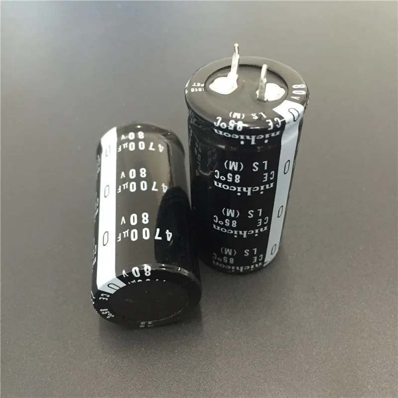 2шт 4700 мкФ 80V NICHICON LS серии 25x50 мм Высокое качество 80V4700uF оснастки PSU алюминиевый