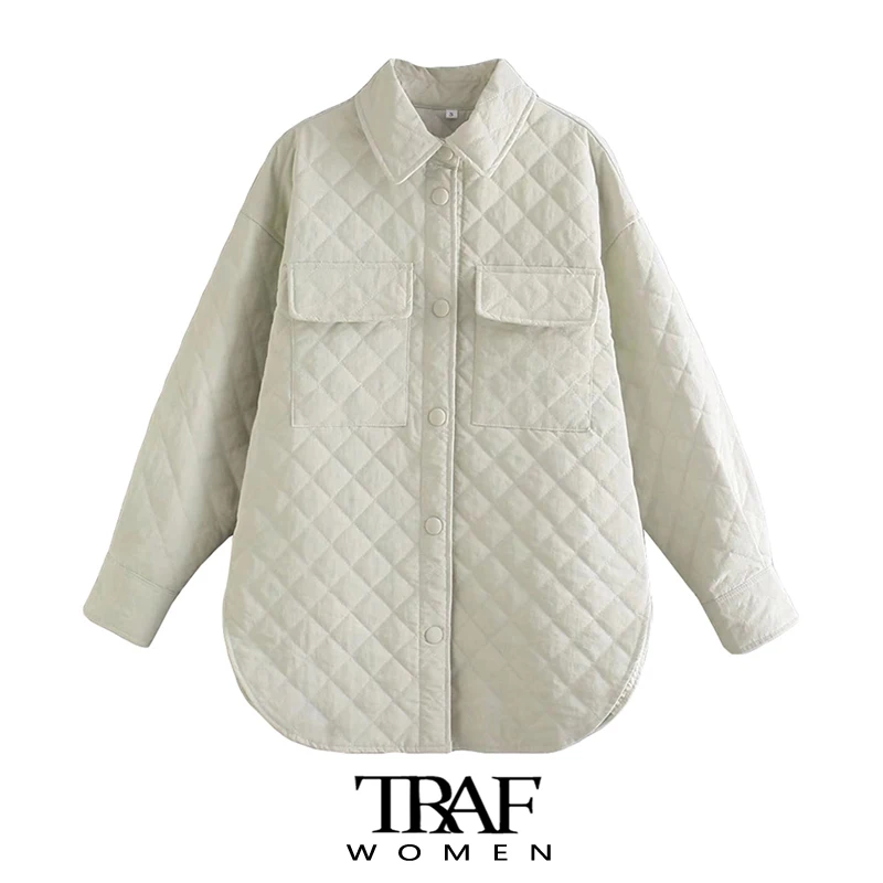 TRAF Women Fashion Oversized Thin Padded Jacket Coat Vintage Long Sleeve Pockets Female Outerwear Chic Overshirt
TRAF Women Fashion Oversized Thin Padded Jacket Coat Vintage Long Sleeve Pockets Female Outerwear Chic Overshirt
