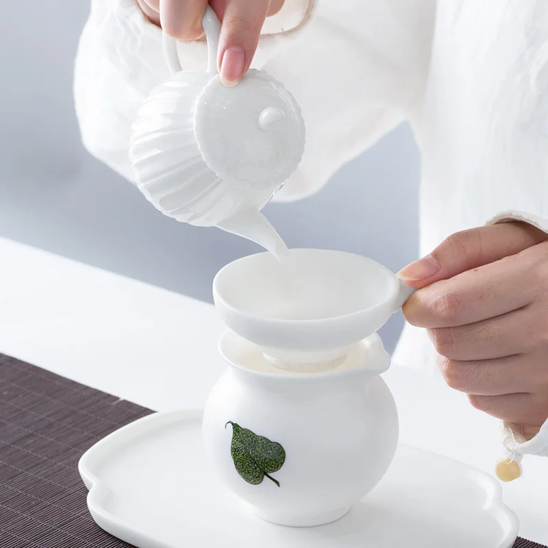 

Dehua White Porcelain Tea Strainer Ceramic Tea Filter Creative Infusers for Teacup Chinese Kung Fu Tea Set Tea Ceremony Teaware