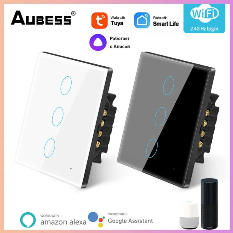 1/2/3/4 Gang TUYA WiFi Smart Touch Switch 120Type US Wall Light Switch Smart Life APP Remote Control Work With Alexa Google Home 
1/2/3/4 Gang TUYA WiFi Smart Touch Switch 120Type US Wall Light Switch Smart Life APP Remote Control Work With Alexa Google Home