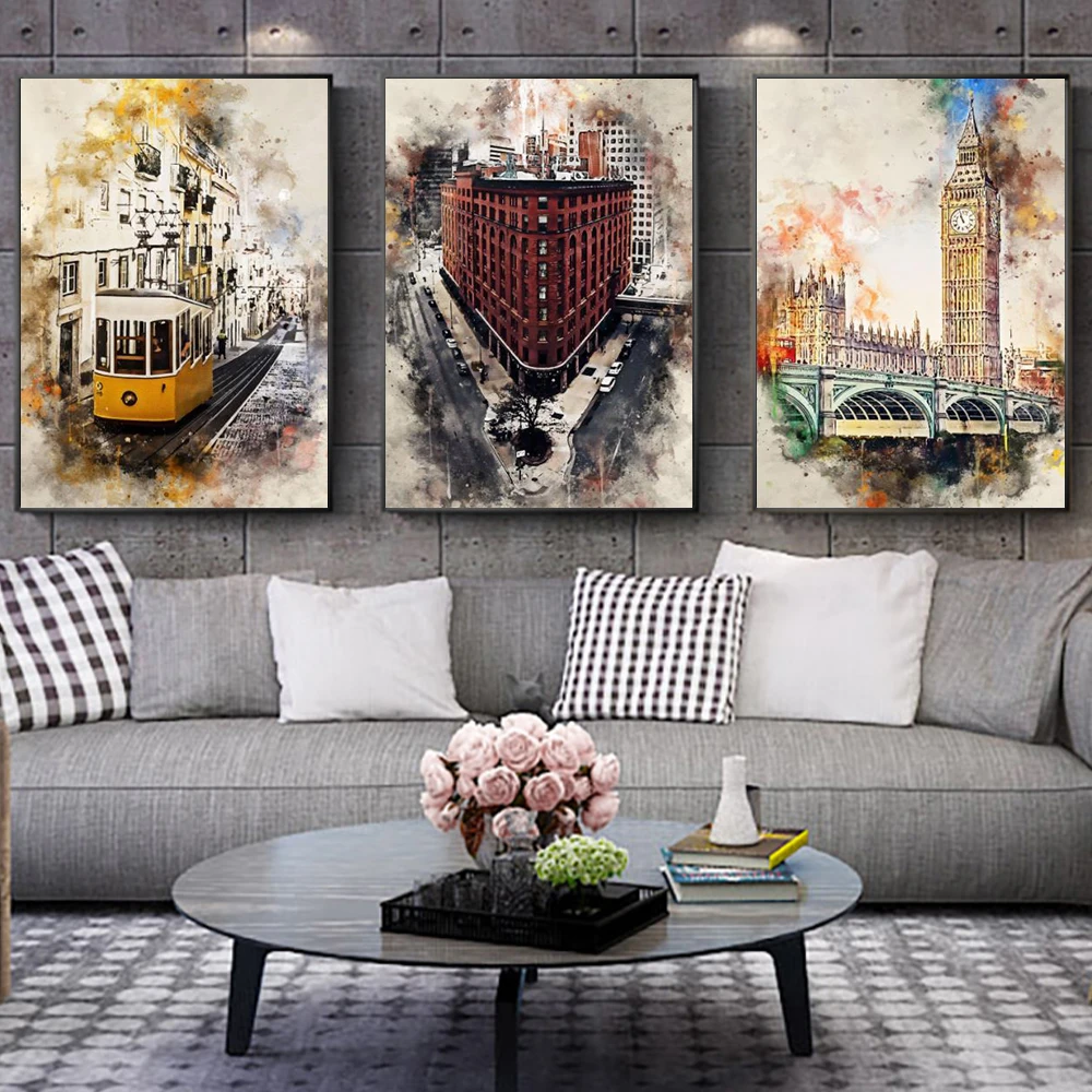 Nordic Abstract Landscape London City Big Ben Canvas Painting Wall Art Modern Art Posters and Prints in Living room Home Decor
Nordic Abstract Landscape London City Big Ben Canvas Painting Wall Art Modern Art Posters and Prints in Living room Home Decor