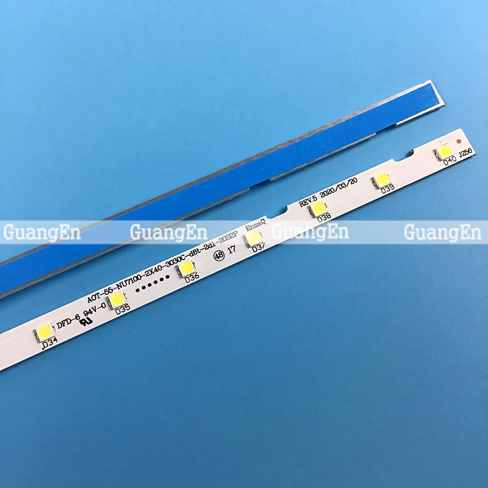 2 шт./лот светодиодная Подсветка полосы для Samusng 55NU7100 UE55NU7300 UE55NU7100 UE55NU7105 AOT_55_NU7300_NU7100