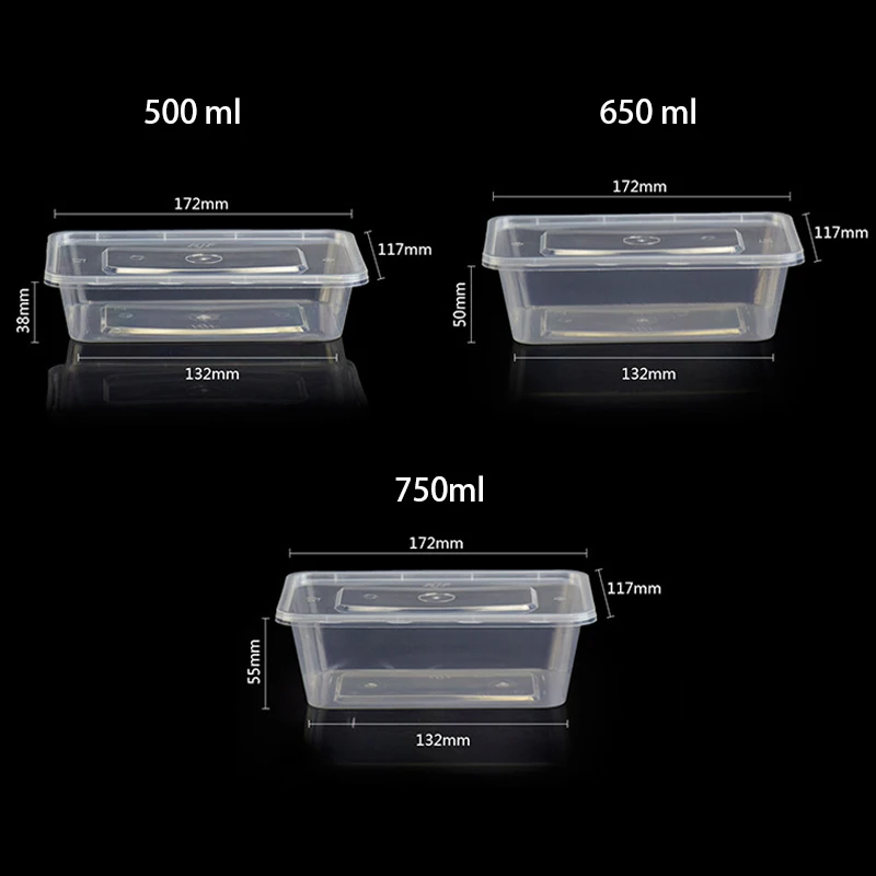 10 шт. пластиковые контейнеры кухонные для хранения еды с крышками прозрачный