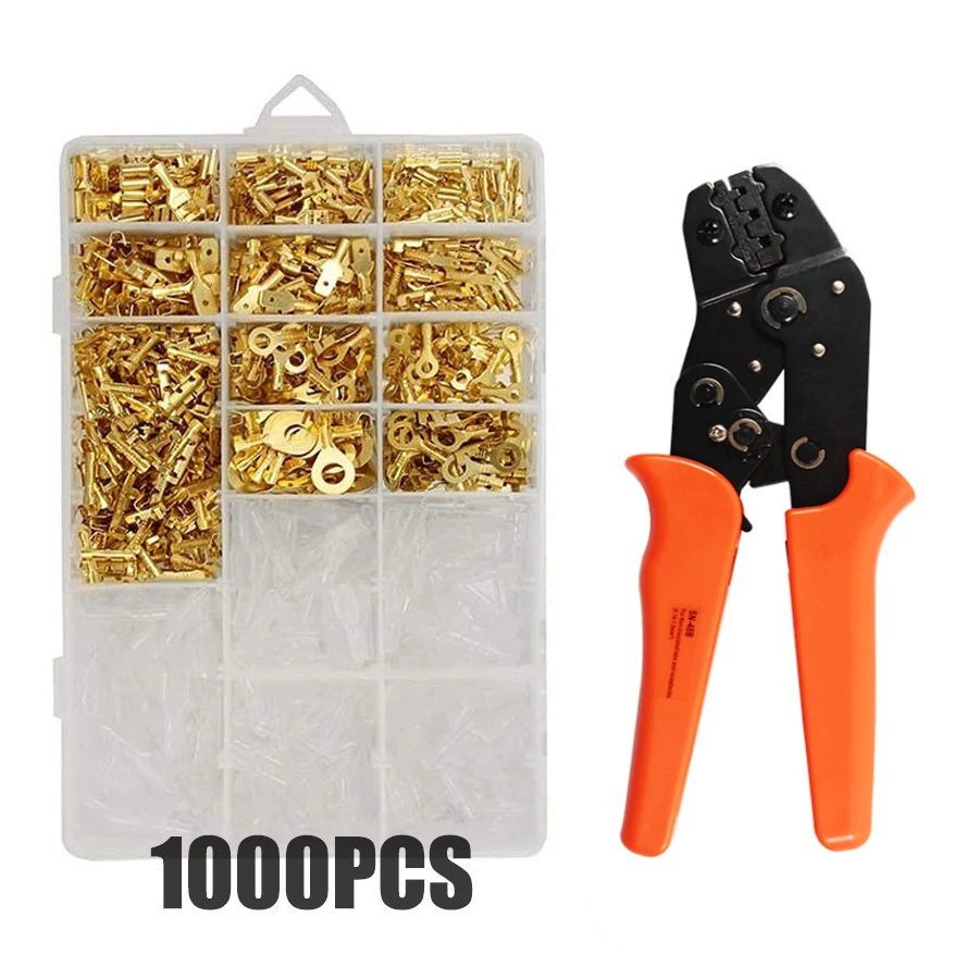 2.8/4.8/6.3mm Insulated Female Male Spade Crimp Terminals Sleeve Wire Wrap Connector And Insulated Sleeves Kit
2.8/4.8/6.3mm Insulated Female Male Spade Crimp Terminals Sleeve Wire Wrap Connector And Insulated Sleeves Kit