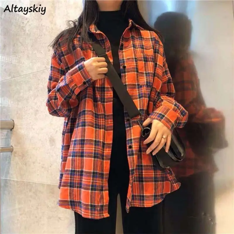Shirts Women Plaid Classic Vintage Steer Twear Cool New-coming Hot Sale All-match Outfit Student Womens Korean Style Medium-long
Shirts Women Plaid Classic Vintage Steer Twear Cool New-coming Hot Sale All-match Outfit Student Womens Korean Style Medium-long
