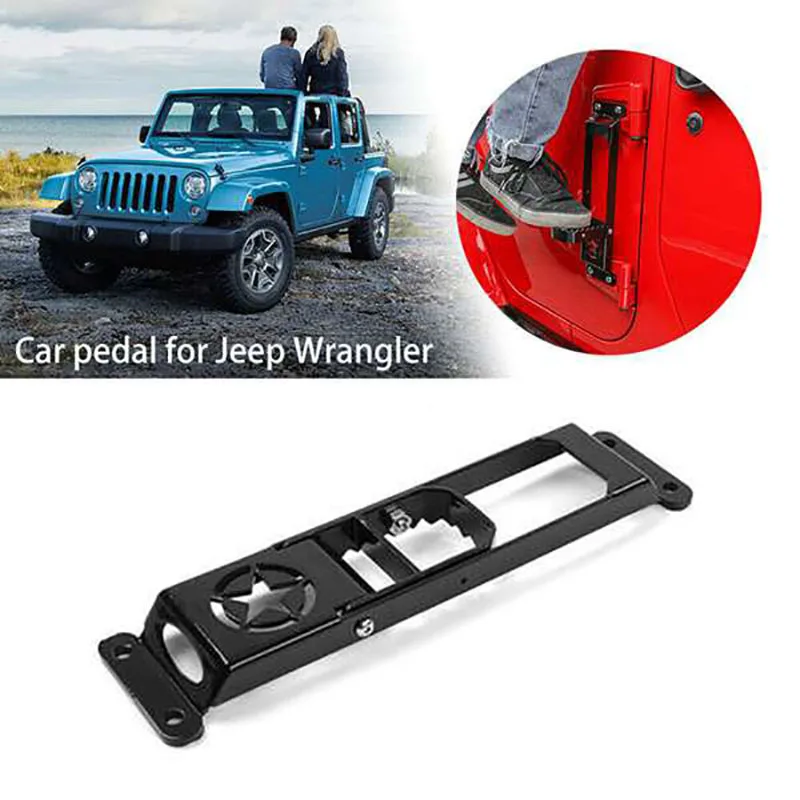 Car Door Hinge Step Metal Door Folding Foot Pedal with Star Sign Rest Folding Peg Step for Jeep Wrangler JK 2007-2018
Car Door Hinge Step Metal Door Folding Foot Pedal with Star Sign Rest Folding Peg Step for Jeep Wrangler JK 2007-2018