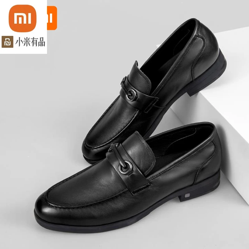 

xiaomi mijia youpin calfskin buckle embellished pumps a pedal non-slip wear-resistant rubber outsole fashionable men's shoes