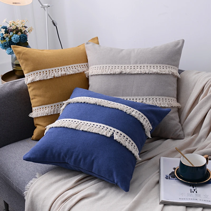 Fringe Lace Pillowcase Solid Color Waist Pillow Cover Farmhouse Pastoral Style Cotton Cushion Cover Sofa Room Home Decoration
Fringe Lace Pillowcase Solid Color Waist Pillow Cover Farmhouse Pastoral Style Cotton Cushion Cover Sofa Room Home Decoration