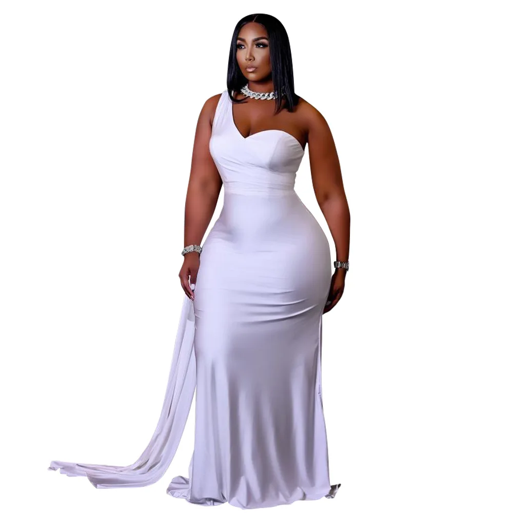 Plus Size Solid Evening Dresses for Women Party Fashion Temperament Package Hips Long Slim Woman Dress Donsignet
Plus Size Solid Evening Dresses for Women Party Fashion Temperament Package Hips Long Slim Woman Dress Donsignet