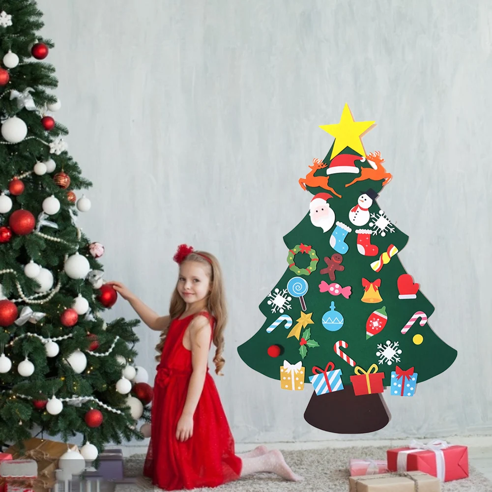 DIY Felt Christmas Tree Set Xmas Gifts Door Wall Hanging Decorations Wall Ornaments Kids Gifts Party Supplies New Year
DIY Felt Christmas Tree Set Xmas Gifts Door Wall Hanging Decorations Wall Ornaments Kids Gifts Party Supplies New Year