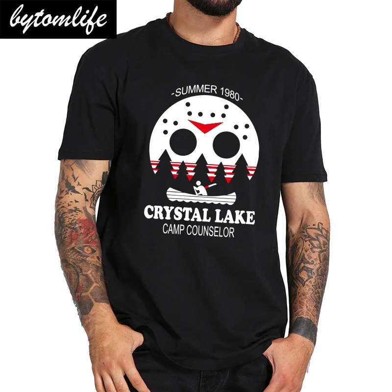 Friday the 13th T Shirt Jason Horror Movie 100% Cotton EU Size High Quality Tshirt Crystal Lake Camp Counselor Shirt
Friday the 13th T Shirt Jason Horror Movie 100% Cotton EU Size High Quality Tshirt Crystal Lake Camp Counselor Shirt