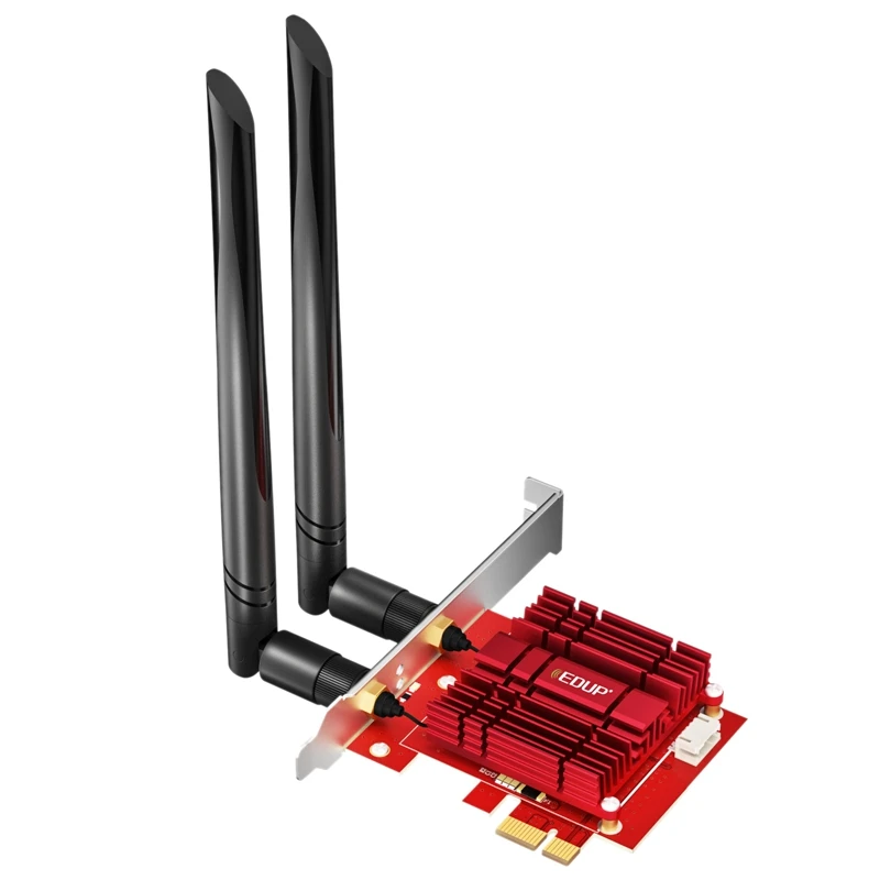 EDUP 9636GS 3000Mbps Wireless Network Card WiFi 6 PCI-E Bluetooth 5.1 Adapter Dual Band 2.4G/5GHz 802.11AC/AX AX200 PCI-E
EDUP 9636GS 3000Mbps Wireless Network Card WiFi 6 PCI-E Bluetooth 5.1 Adapter Dual Band 2.4G/5GHz 802.11AC/AX AX200 PCI-E