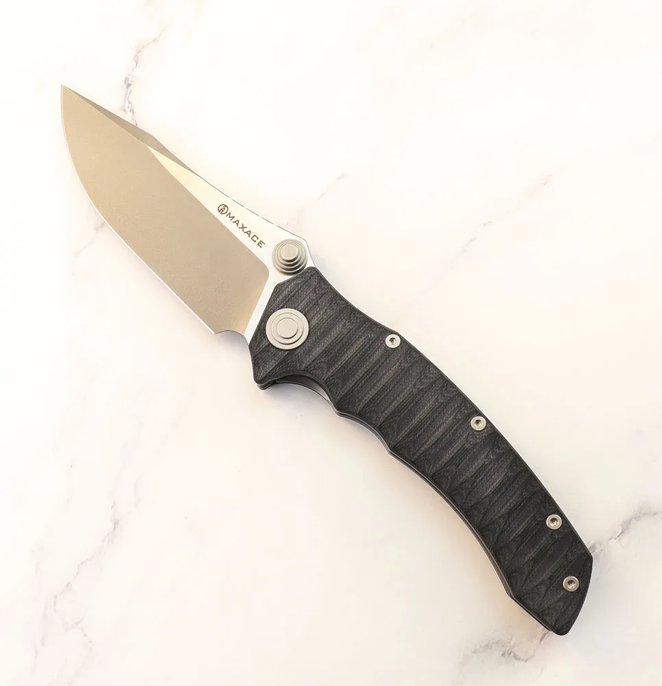 

Складные ножи Maxace, K110, сатиновый нож, инструменты для защиты, кемпинга, с ручкой G10