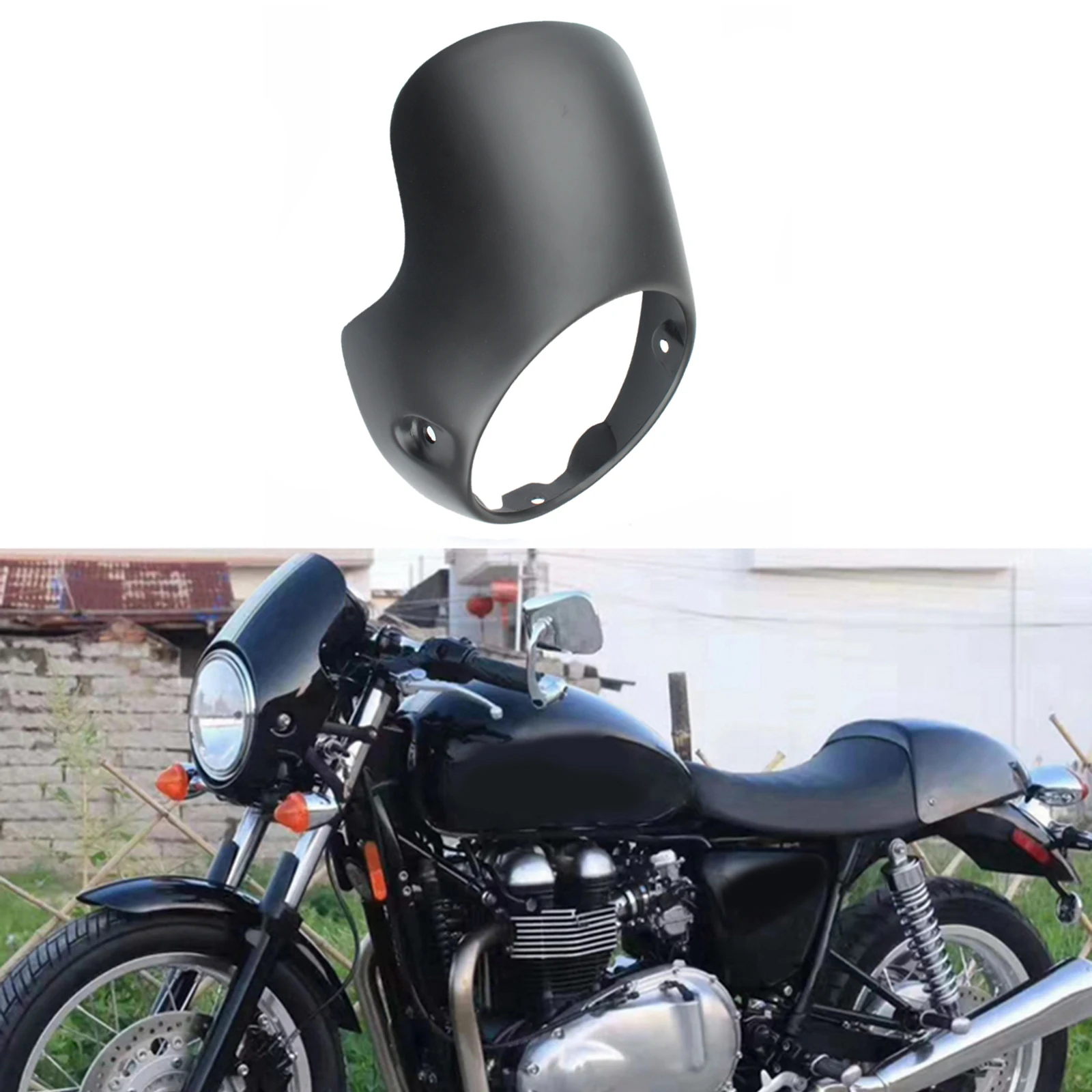 Черный мотоцикл Cafe Racer 7 "фара обтекатель лобовое стекло защитный комплект декоративный
Черный мотоцикл Cafe Racer 7 "фара обтекатель лобовое стекло защитный комплект декоративный