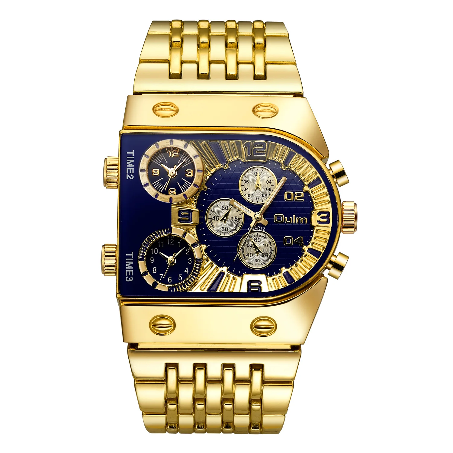 Oulm Multi-Time Zone Large Dial Luminous Men's Watch Steel Band Casual Quartz Watch Gold
Oulm Multi-Time Zone Large Dial Luminous Men's Watch Steel Band Casual Quartz Watch Gold