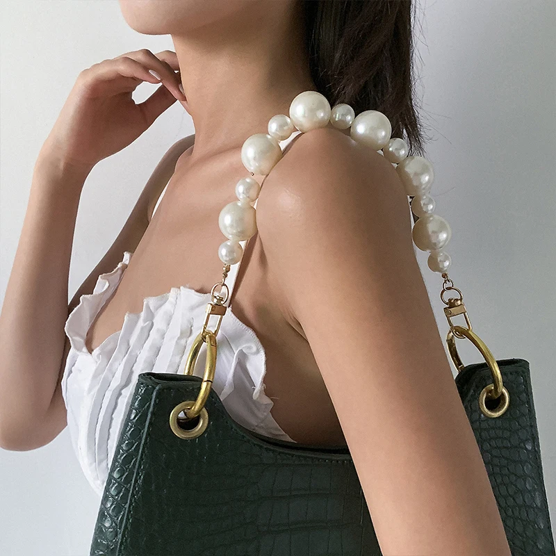 Female Exquisite Imitation Pearl Bag Chain Gold Silver Color Fashionable Bag Chain Fashion Elegant Decorative Pearl Chain
Female Exquisite Imitation Pearl Bag Chain Gold Silver Color Fashionable Bag Chain Fashion Elegant Decorative Pearl Chain