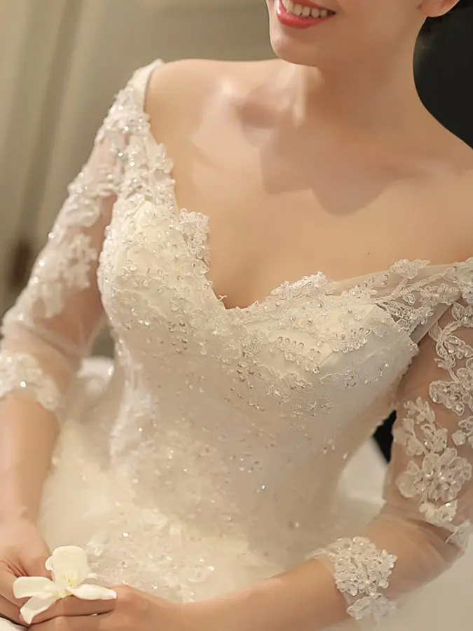 Robe De Mariage Hot Sequins Appliques Off the Shoulder Wedding Dress 2021 Half Sleeves Bridal Gown Plus Size Customed
Robe De Mariage Hot Sequins Appliques Off the Shoulder Wedding Dress 2021 Half Sleeves Bridal Gown Plus Size Customed