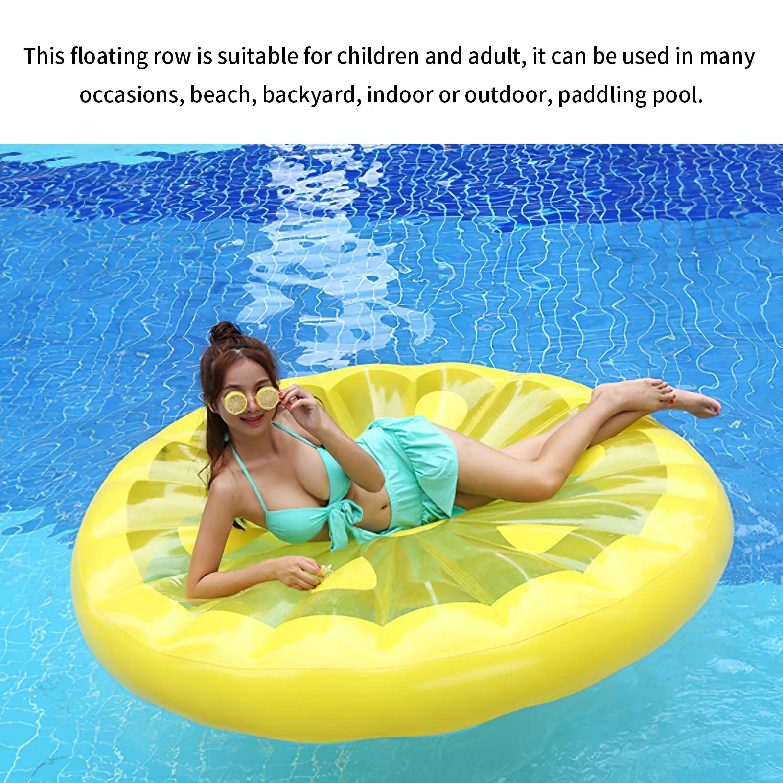 Soft Yellow Lemon Floating Row Inflatable Round Easy Quick Set Up Portable Lemon Swimming Row Air Bed For Home Party
Soft Yellow Lemon Floating Row Inflatable Round Easy Quick Set Up Portable Lemon Swimming Row Air Bed For Home Party